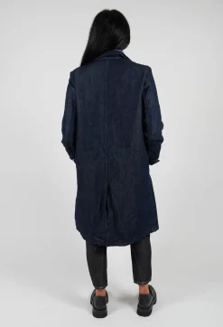 Apuntob Coats^Duster Coat in Indigo