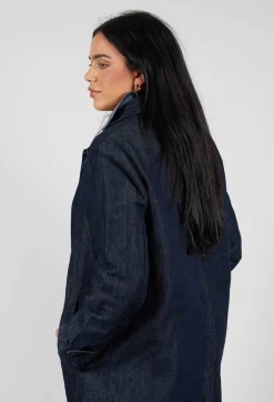 Apuntob Coats^Duster Coat in Indigo