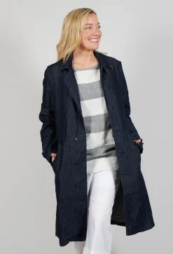 Apuntob Coats^Duster Coat in Indigo