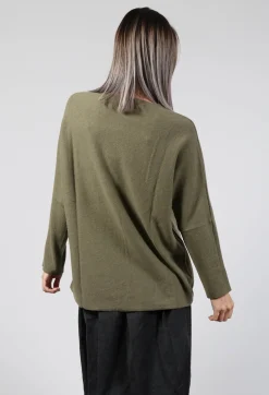 Album Di Famiglia Knitwear|Jumpers^Easy Jumper WS in Olive