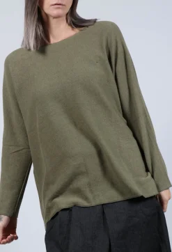 Album Di Famiglia Knitwear|Jumpers^Easy Jumper WS in Olive