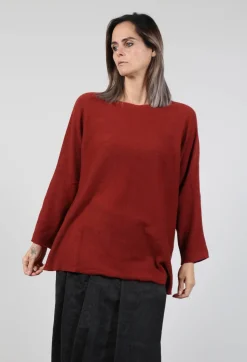 Album Di Famiglia Knitwear|Jumpers^Easy Jumper WS in Red