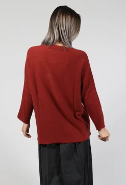 Album Di Famiglia Knitwear|Jumpers^Easy Jumper WS in Red