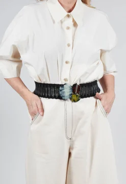 Exquisite J Belts^Elastic Belt in Black