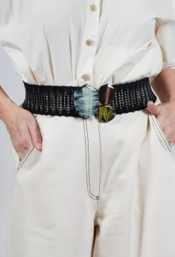 Exquisite J Belts^Elastic Belt in Black