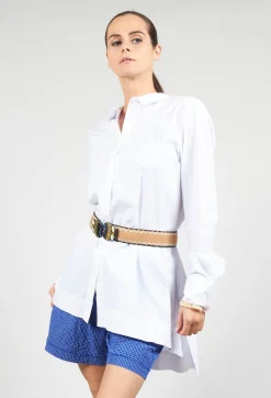 Exquisite J Belts^Elasticated Belt with Contrast Detail and Clasp Buckle