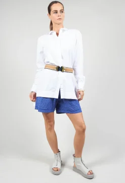 Exquisite J Belts^Elasticated Belt with Contrast Detail and Clasp Buckle