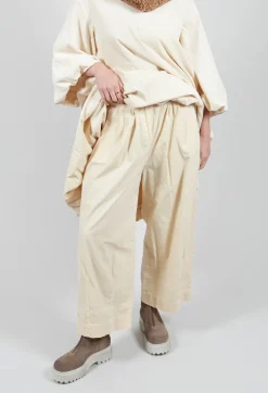 Amici Trousers^Elasticated Culottes in Cream