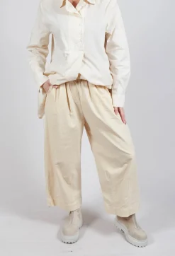 Amici Trousers^Elasticated Culottes in Cream