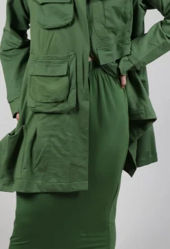 Bread and Butter Skirts^Elasticated Jersey Skirt in Green
