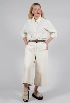 Exquisite J Belts^Elasticated Natural Woven Belt with Multicolour Buckle