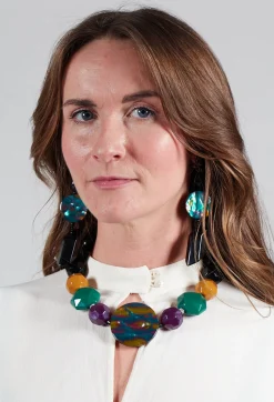 Angela Caputi Earrings^Element Clip Earrings in Perseo