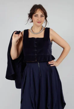 Ewa I Walla Tops^Eljana Top in Midnight Blue