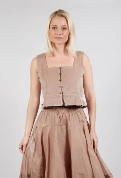 Ewa I Walla Tops^Eljana Top in Taupe