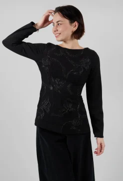 Stefano Mortari Tops^Embellished Fitted Top in Black