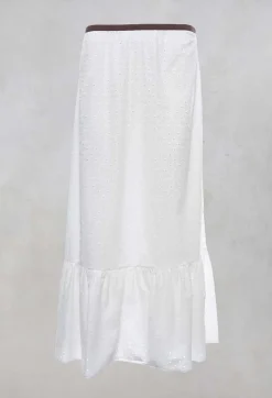 Niù Skirts|Co-ords & Suits^Embroidered Midi Skirt with Peplum in Chalk