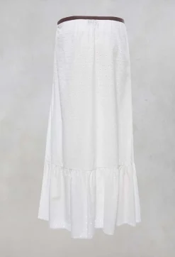 Niù Skirts|Co-ords & Suits^Embroidered Midi Skirt with Peplum in Chalk