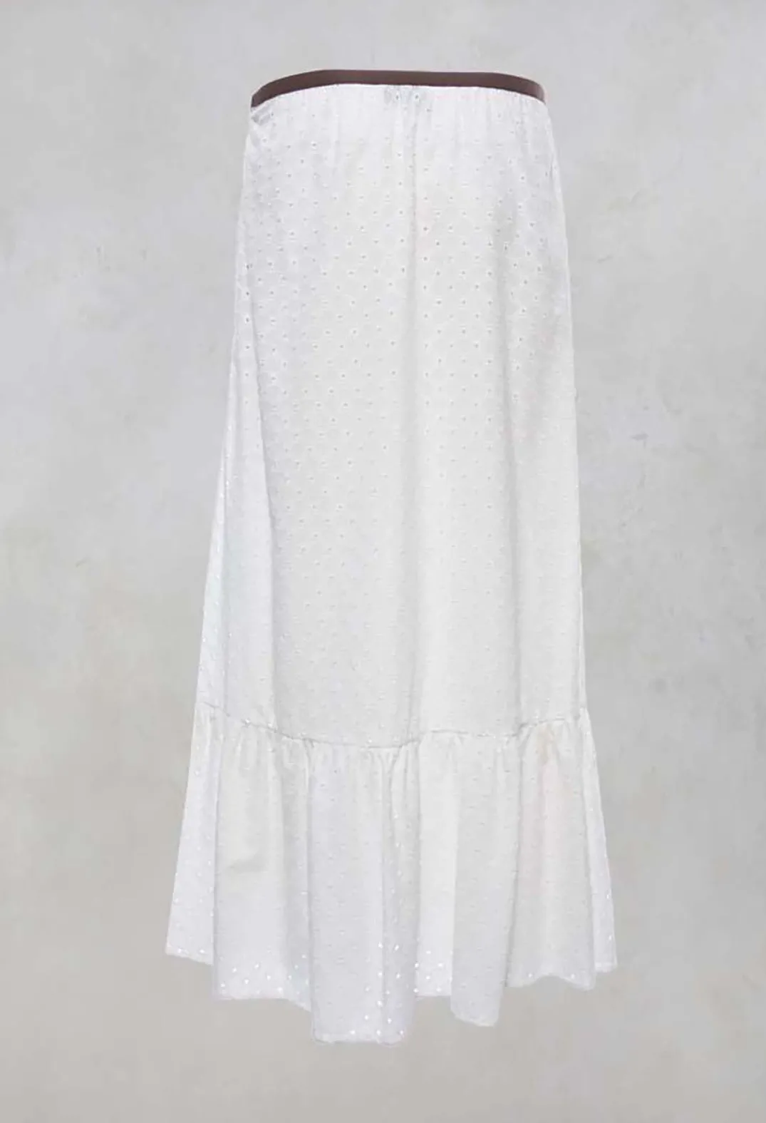 Niù Skirts|Co-ords & Suits^Embroidered Midi Skirt with Peplum in Chalk
