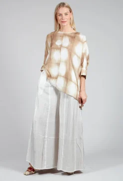 Bianco Levrin Trousers^Emma Pants Reversible in Plain Cream