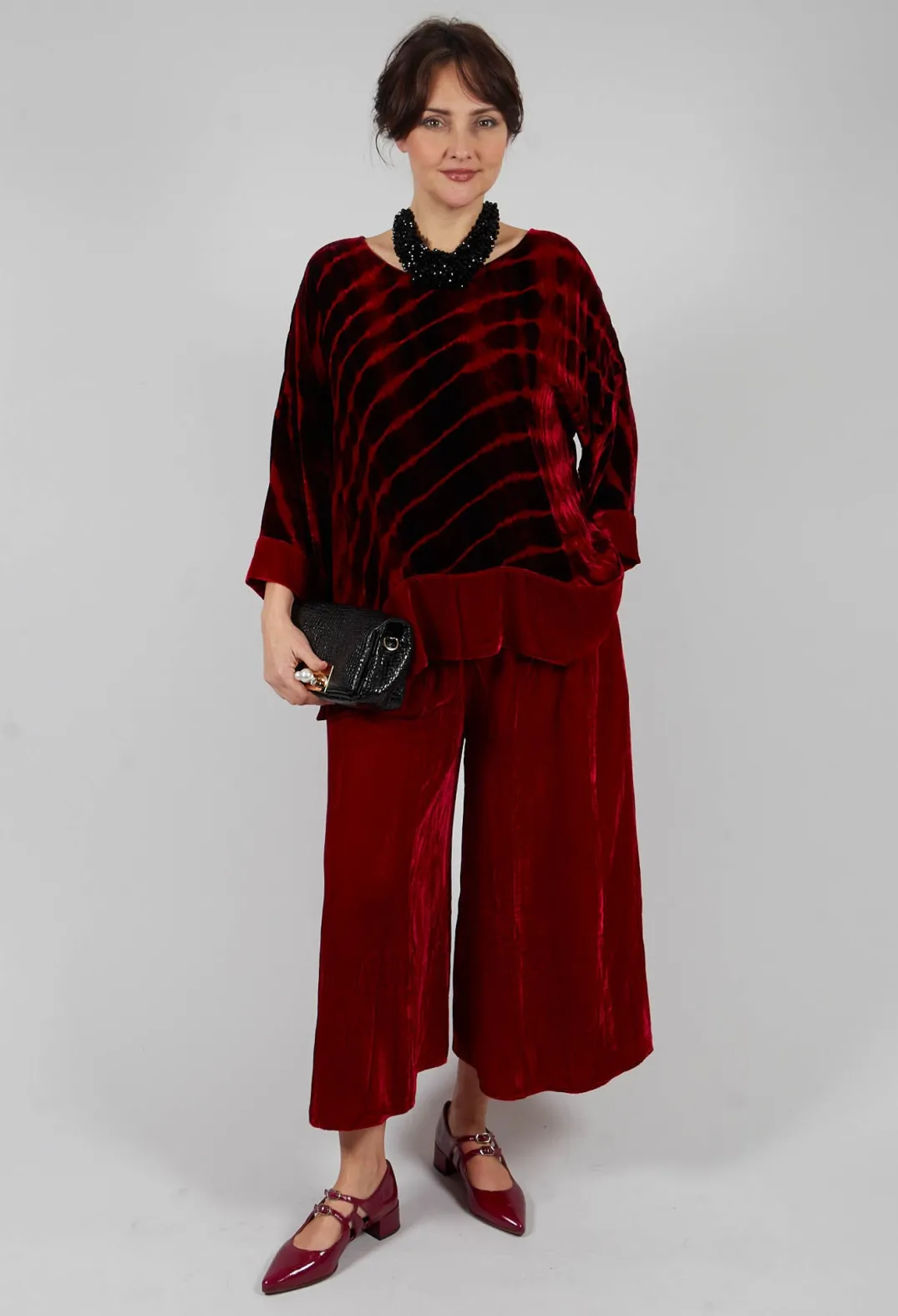 Bianco Levrin Trousers^Emma Trousers in Red