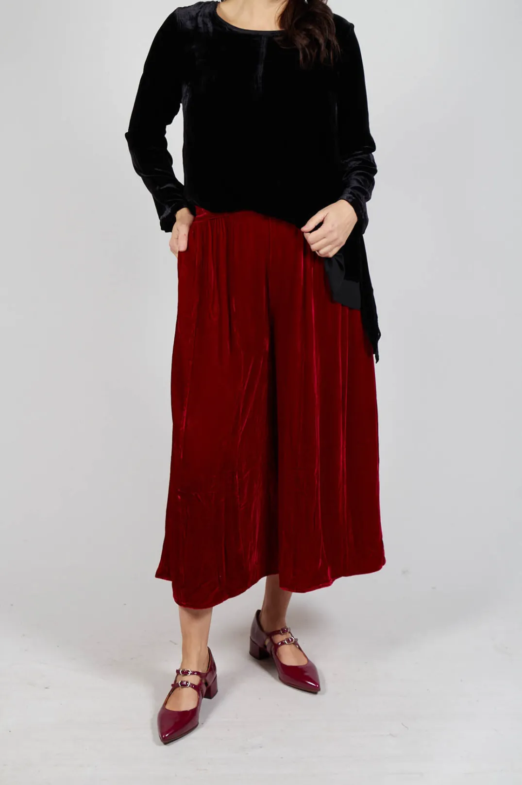 Bianco Levrin Trousers^Emma Trousers in Red