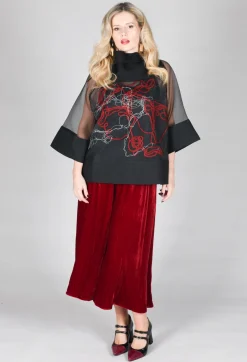 Bianco Levrin Trousers^Emma Trousers in Red