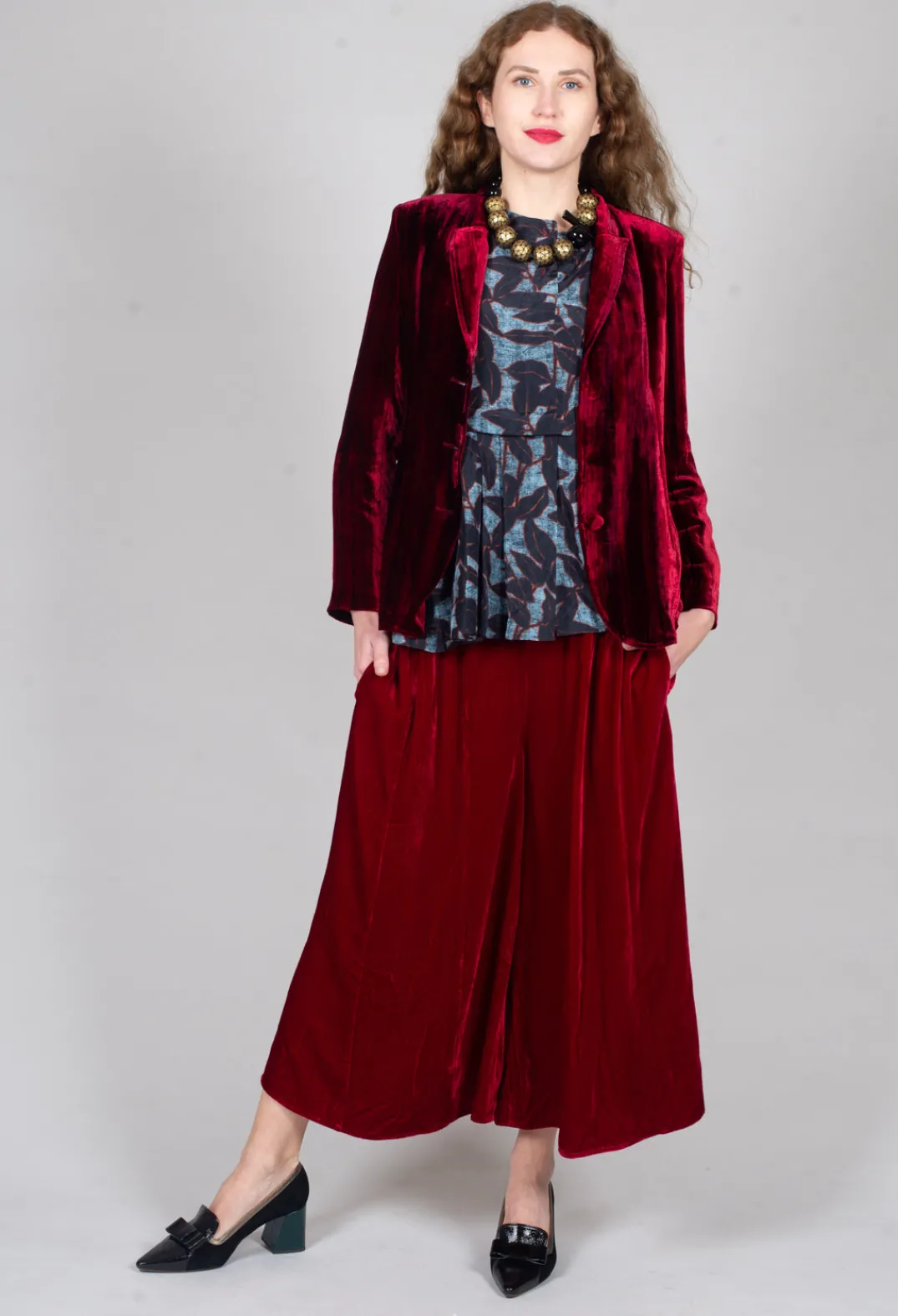 Bianco Levrin Trousers^Emma Trousers in Red