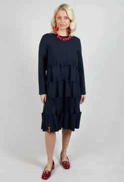 Mei Meij Dresses^Empire Line Jersey Dress with Cut Out Feature in Blue Nights