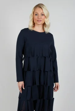 Mei Meij Dresses^Empire Line Jersey Dress with Cut Out Feature in Blue Nights