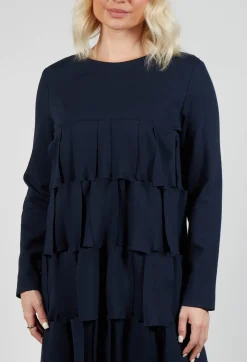 Mei Meij Dresses^Empire Line Jersey Dress with Cut Out Feature in Blue Nights