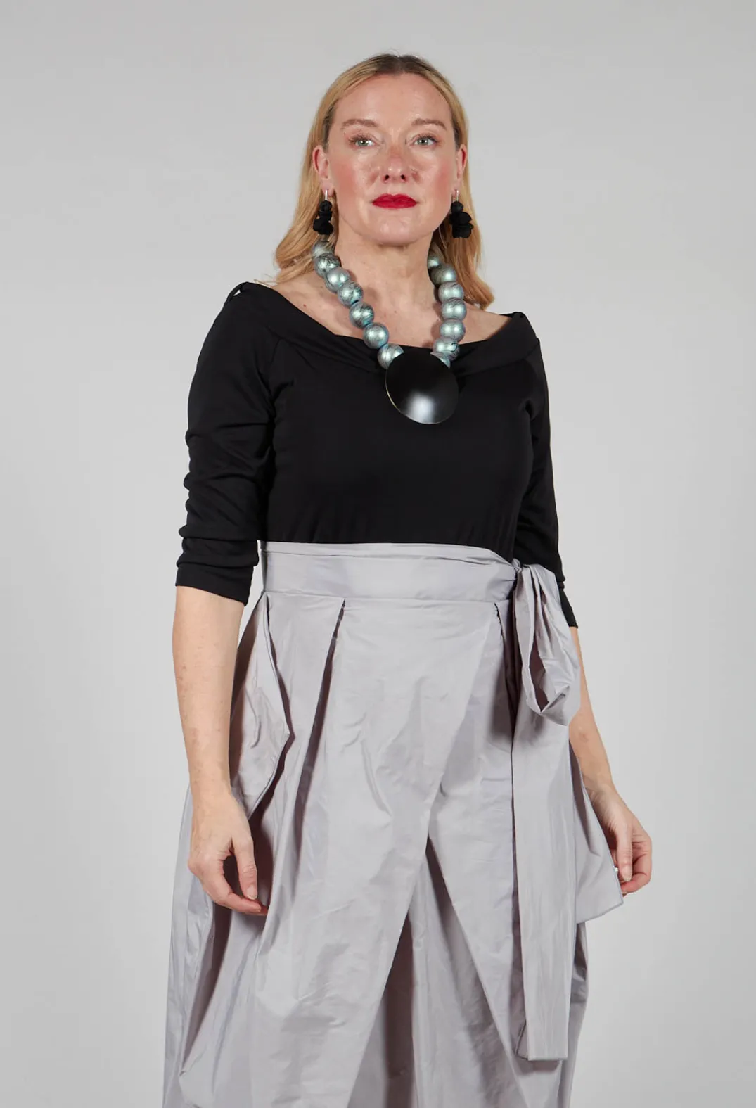 Xenia Design Dresses^ENSA Dress in Black Light Grey
