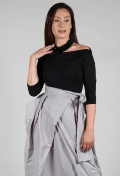 Xenia Design Dresses^ENSA Dress in Black Light Grey