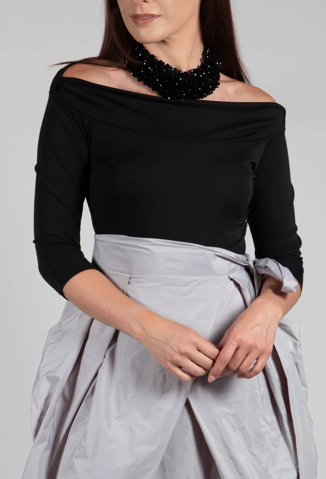 Xenia Design Dresses^ENSA Dress in Black Light Grey