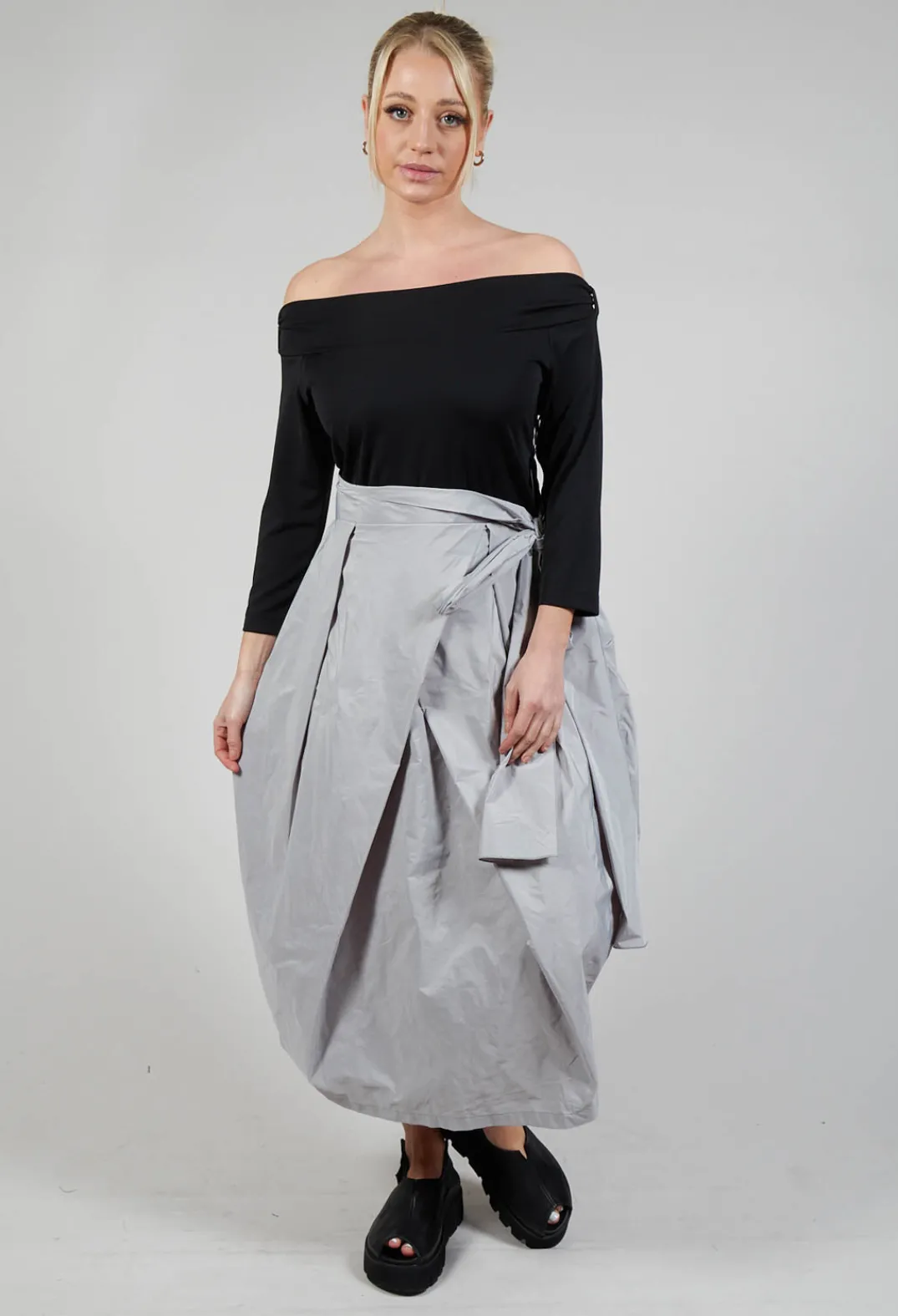 Xenia Design Dresses^ENSA Dress in Black Light Grey