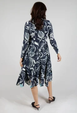 High Dresses^Enthusiasm Dress in Navy Print