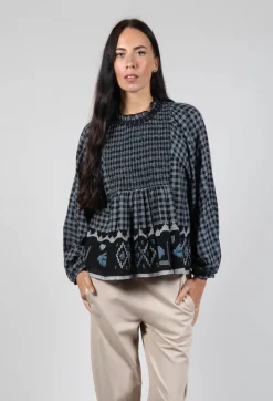 Conditions Apply Tops^Esther Handwoven Top in Black