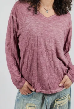 Magnolia Pearl Tops^Europa Long Sleeve T in Plum