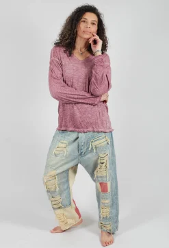 Magnolia Pearl Tops^Europa Long Sleeve T in Plum