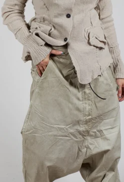 Rundholz Dip Trousers^Extreme Drop Crotch Trousers with Pull Toggle Waist in Eraser