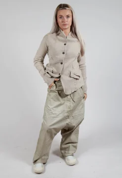 Rundholz Dip Trousers^Extreme Drop Crotch Trousers with Pull Toggle Waist in Eraser