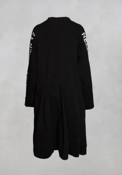 NELLY JOHANSSON Coats^Fatima Coat with Text in Black Printed