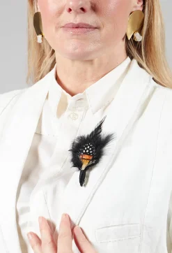 Umit Unal Brooches^Feather Pin in Original Black