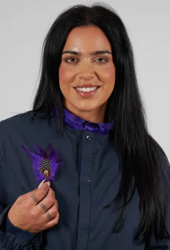 Umit Unal Brooches^Feather Pin in Original Purple