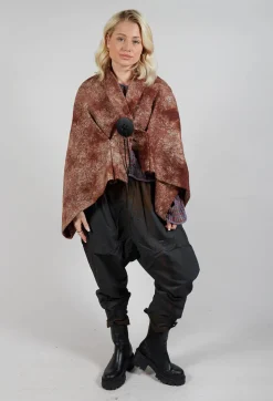 Moyuru Coats^Felted Cape in Brown
