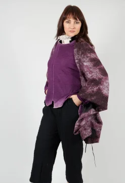 Moyuru Coats^Felted Cape in Purple