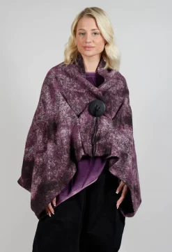 Moyuru Coats^Felted Cape in Purple