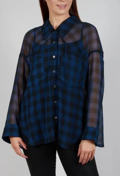 High Shirts & Blouses^Fetching Shirt in Blue Check
