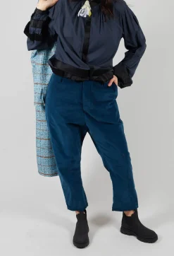 Umit Unal Trousers^Fine Cord Trousers in Blue