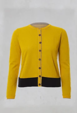 Maliparmi Cardigans^Fine Knit Cardigan with Colour Block in Verde/Grigio
