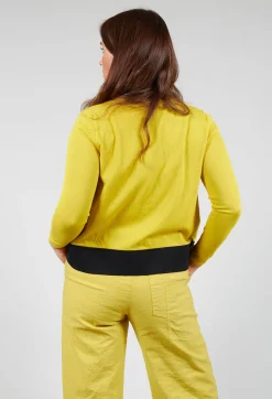 Maliparmi Cardigans^Fine Knit Cardigan with Colour Block in Verde/Grigio